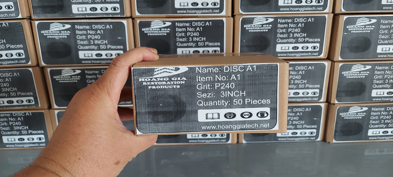 Hộp 50 Nhám mài kính trầy xước A3 3inch