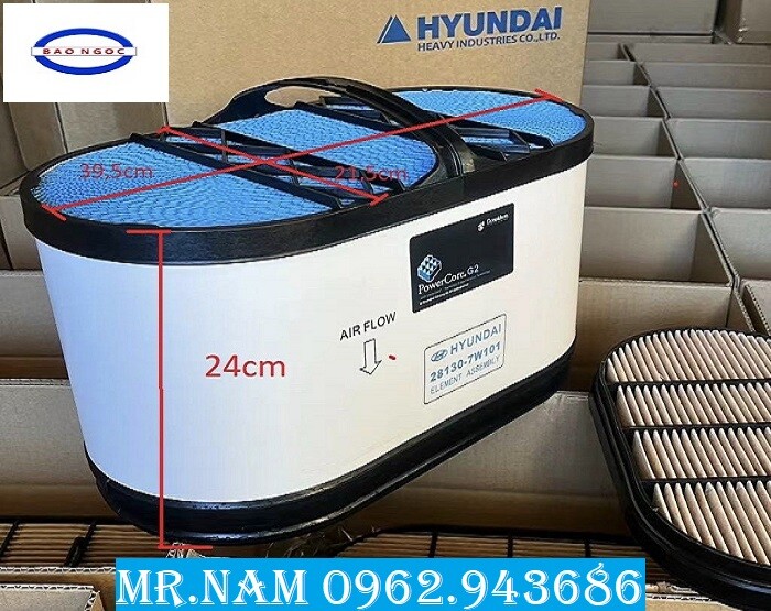 kích thước của lọc gió