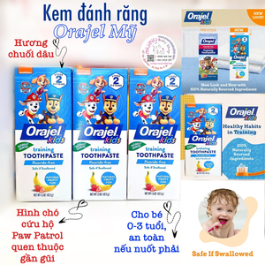 Kem đánh răng Orajel Cún nuốt được 42,5gr 🇺🇸