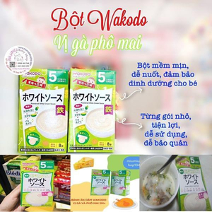Bột Wakodo Gà phô mai 🇯🇵 cho bé 5 tháng trở lên