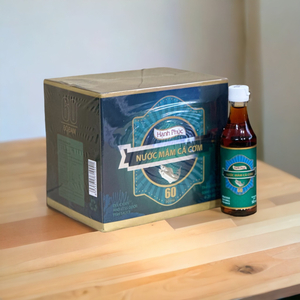 Nước mắm Hạnh Phúc 60 độ đạm chai 50ml( HỘP 12 CHAI)