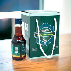 ( HỘP 4 CHAI 250ML) Nước mắm Hạnh Phúc 60 độ đạm - Quà tặng Người Thân.