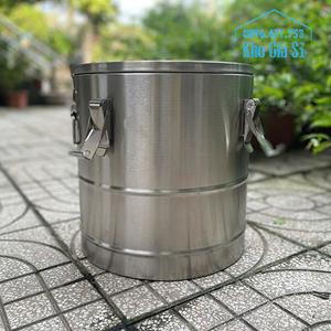 Thùng inox giữ nhiệt 3 lớp dung tích 30L, thùng trung chuyển cơm và thức ăn nóng