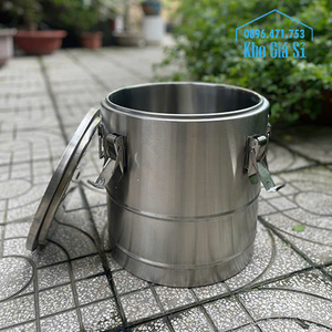 Thùng inox giữ nhiệt 3 lớp dung tích 30L, thùng trung chuyển cơm và thức ăn nóng