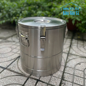 Thùng inox dung tích 50L trung chuyển thực phẩm nóng & lạnh, thùng giữ nhiệt thực phấm cho bếp ăn tập thể