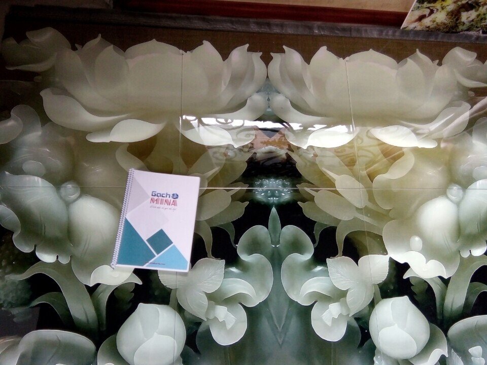 Mẫu gạch 3D hoa sen tại Tân Phú