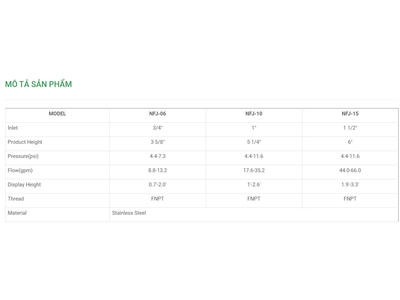 Vòi phun hình mỏ vịt Ø 34