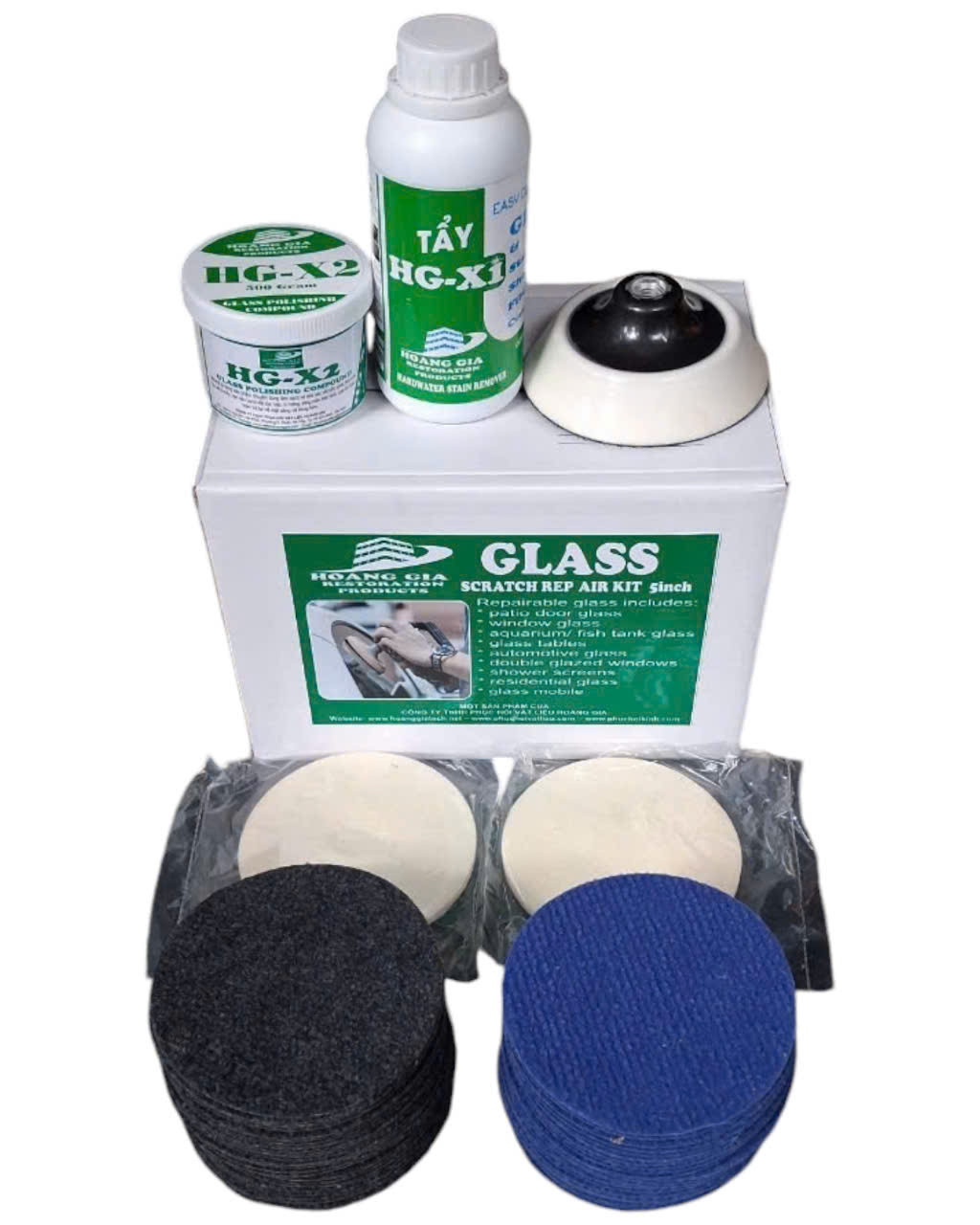 Bộ dụng cụ mài bóng vết trầy xước trên kính 5INCH M14