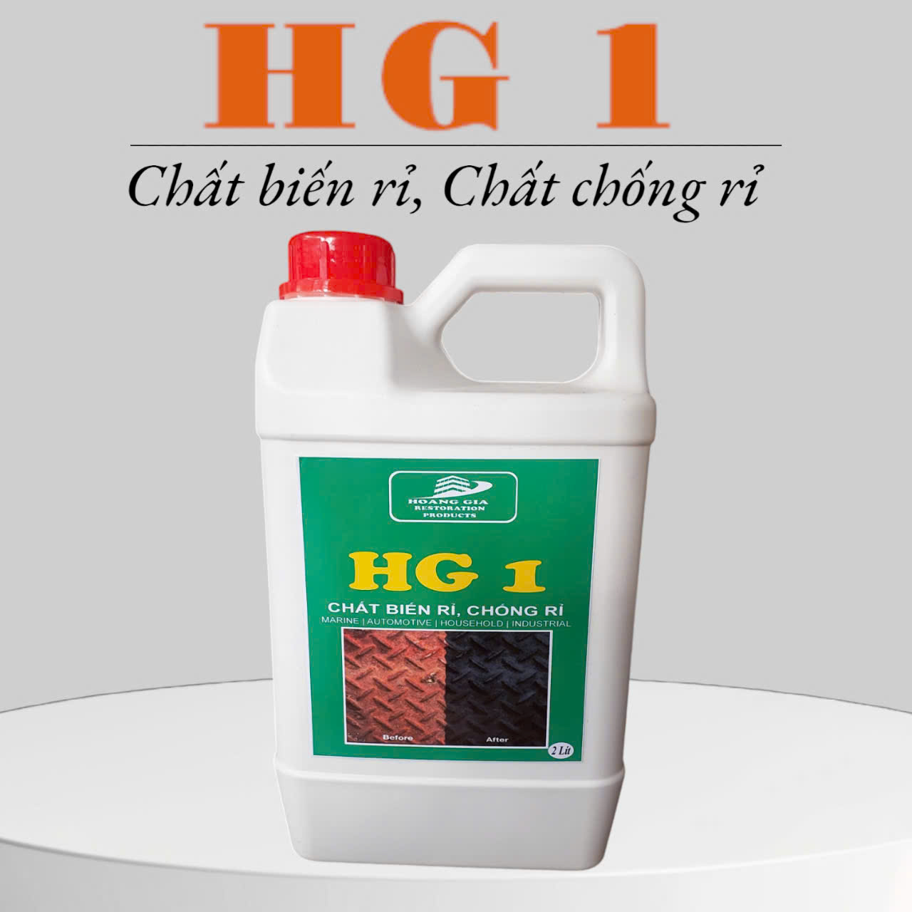 Chất tẩy gỉ sắt, chuyển hoá rỉ HG1 2LIT