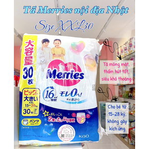 Tã Merries XXL30 miếng