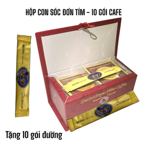 cà phê Con sóc Hộp Tím( Hộp 10 gói)