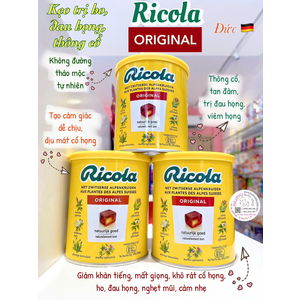 Viên Kẹo ngậm trị ho, thông cổ Ricola 250gr 🇩🇪