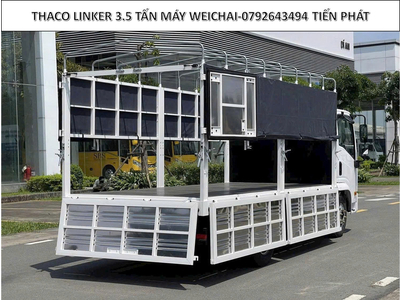 Xe tải Thùng 4m5 Thaco LINKER 2 Tấn và 3.5 Tấn Thaco Linker Mui Bạt Động Cơ Weichai.