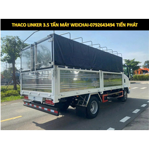 Thaco Linker thùng mui bạt 4m5 Tải Trọng 3.5 Tấn động cơ Weichai.
