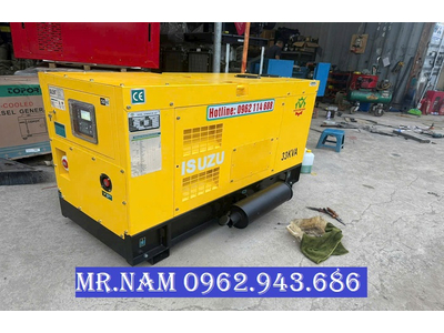 Máy Phát Điện Công Nghiệp Treo Công Lạnh, Công Suất 33kVA – Thương Hiệu Isuzu Nhật Bản.