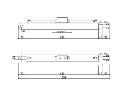 XiLanh Thủy Lực Nâng Hạ – Hành Trình 350mm & 500mm | Giải Pháp Cho Bàn Nâng, Bửng Nâng, Cơi Thành Thùng.