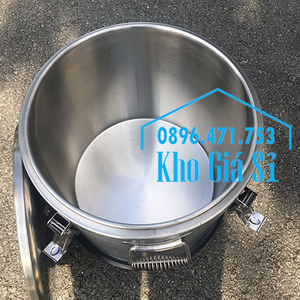 Thùng inox giữ nhiệt 35 lít bằng inox 2 lớp loại cao cấp chuyên đựng thức ăn và vận chuyển nước lèo
