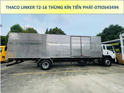 Xe tải Thùng dài 9m9 Thaco Linker T2-16 Thùng Kín Tải Trọng 8 Tấn.