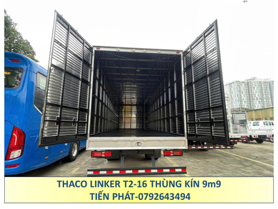 Xe tải Thùng dài 9m9 Thaco Linker T2-16 Thùng Kín Tải Trọng 8 Tấn.