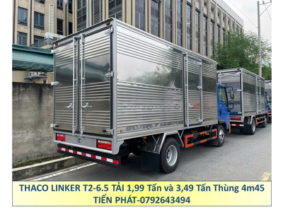 Xe Tải Thaco LINKER T2-6.5 Tải Trọng 2 Tấn và 3,5 Tấn Thùng Dài 4m5