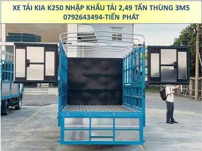 Xe Tải 2,5 Tấn KIA K250 Thùng Mui Bạt Thùng dài 3m5 4m5