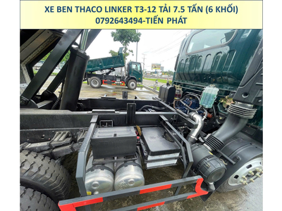 XE BEN THACO LINKER T3-12 TẢI 7.5 TẤN THÙNG 6 KHỐI
