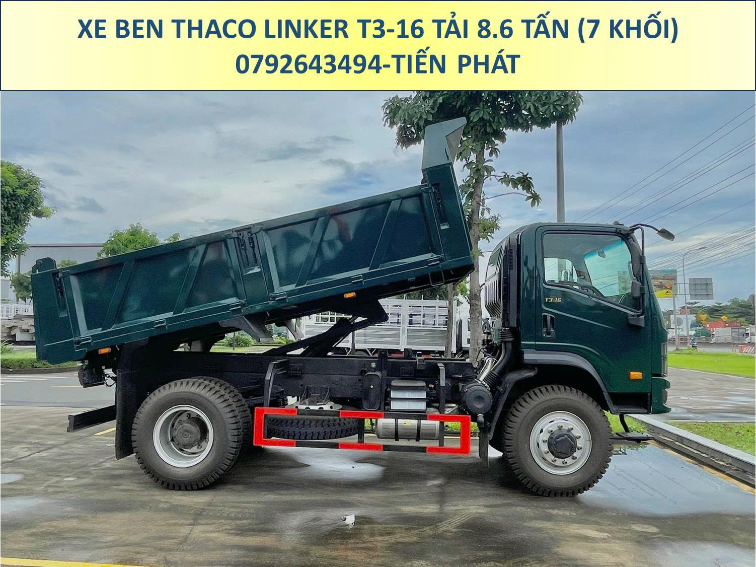 XE BEN 2 CẦU THACO LINKER T3-16 TẢI 8.6 TẤN THÙNG 7 KHỐI
