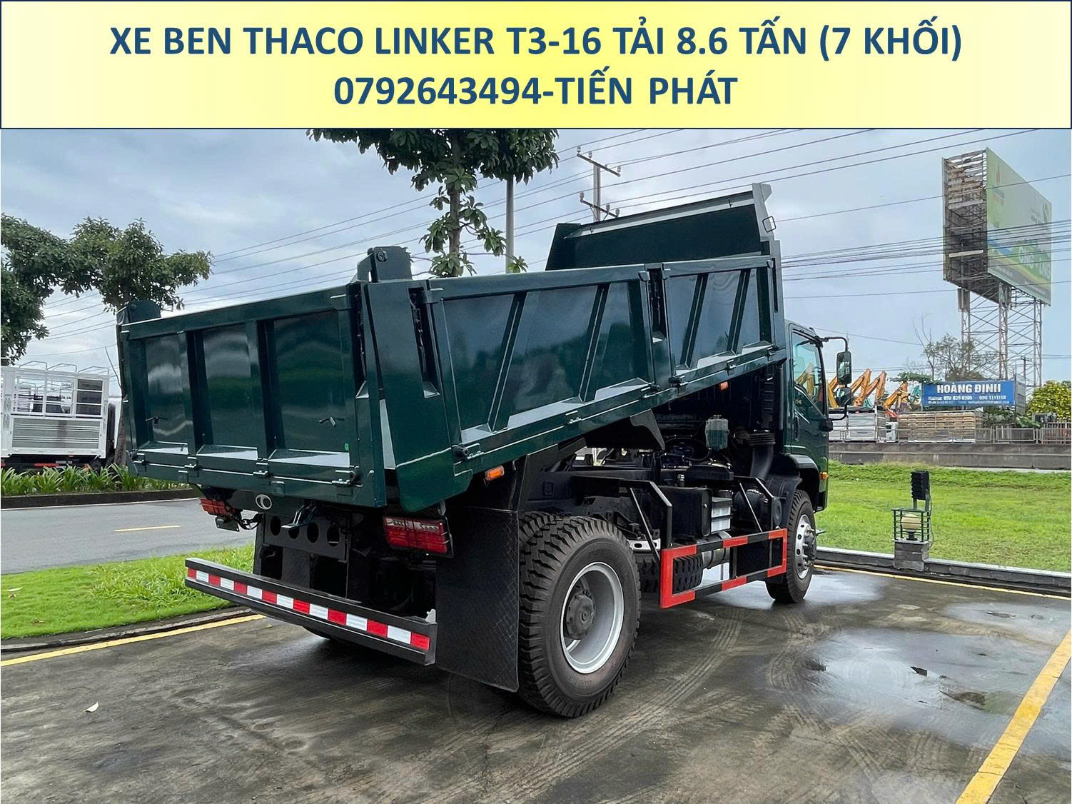 XE BEN 2 CẦU THACO LINKER T3-16 TẢI 8.6 TẤN THÙNG 7 KHỐI