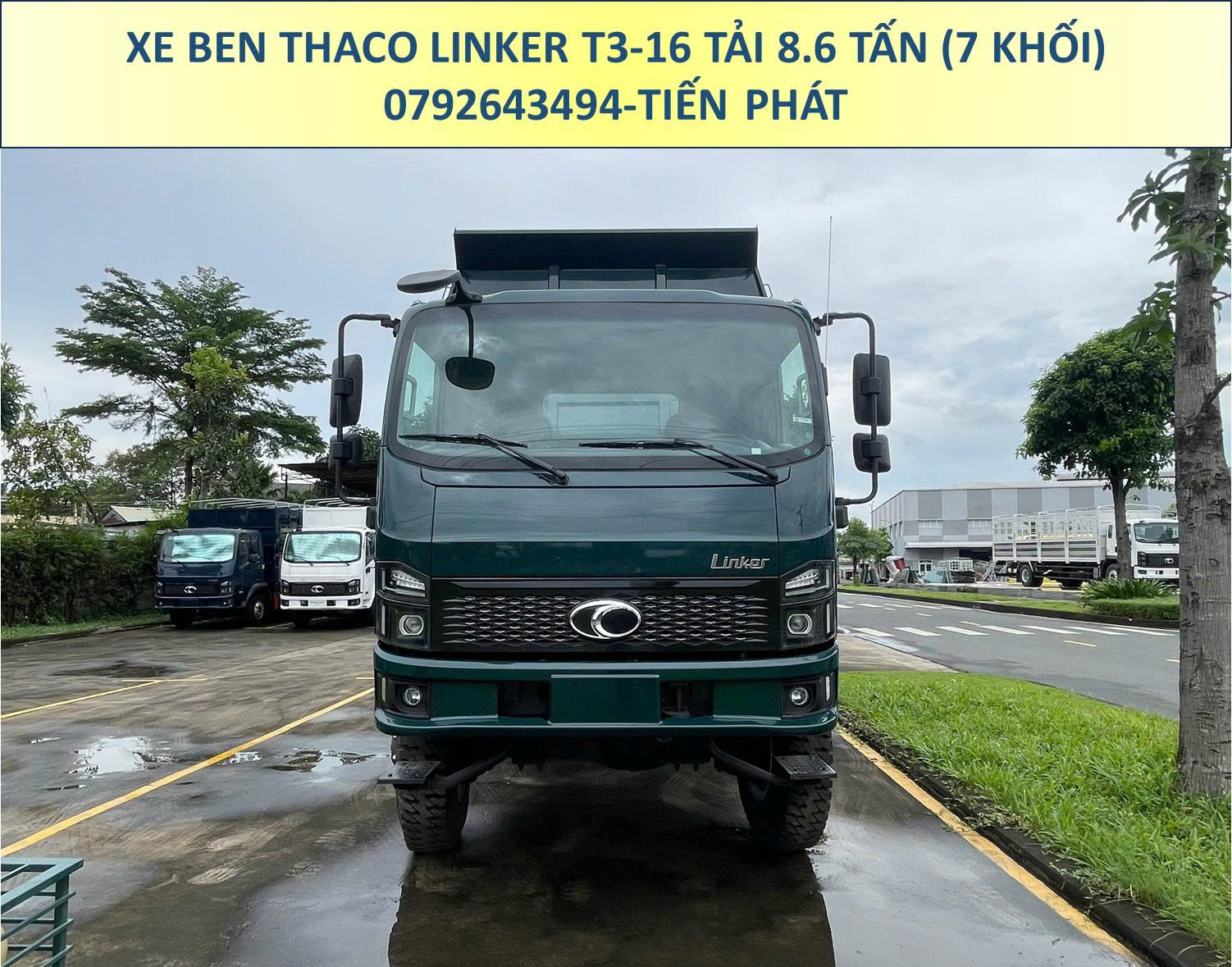 XE BEN 2 CẦU THACO LINKER T3-16 TẢI 8.6 TẤN THÙNG 7 KHỐI