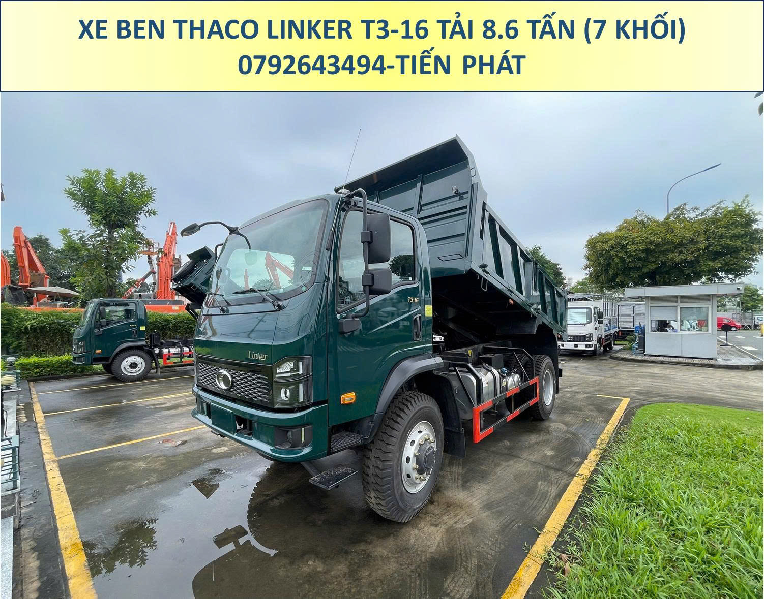 XE BEN 2 CẦU THACO LINKER T3-16 TẢI 8.6 TẤN THÙNG 7 KHỐI