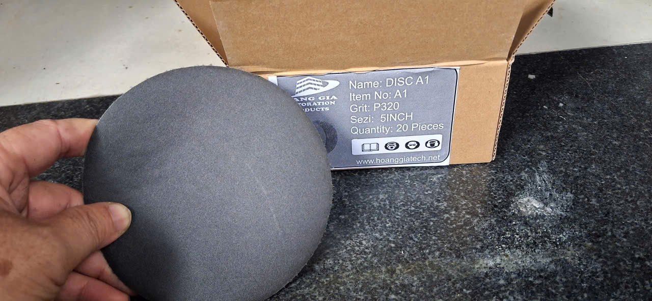 Hộp Nhám mài kính 5inch A2 #500