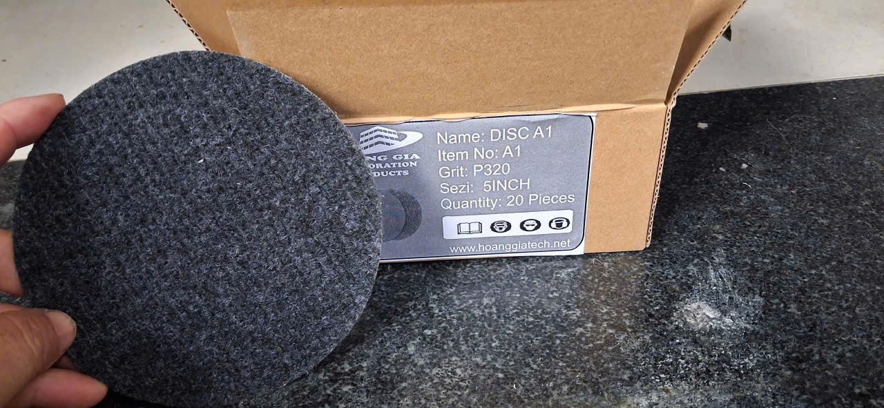Hộp Nhám mài kính 5inch A2 #500