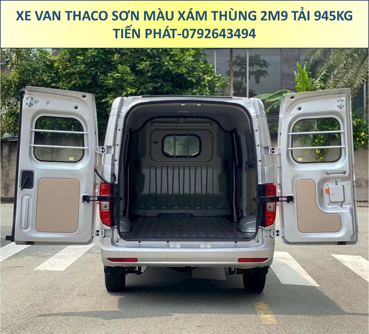 Xe Van Thùng 2m9 Tải 945Kg Sơn Màu Xám Chạy 24/24 TP.HCM