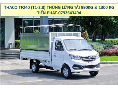 Xe Tải Thaco Thùng Mui Bạt Dài 3m25 TF240 (T1-2.8) Tải Trọng 990Kg và 1,3 Tấn