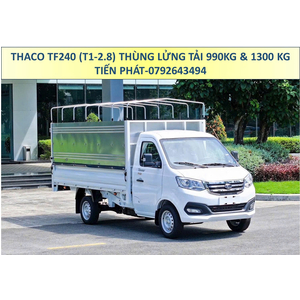 Xe Tải Thaco Thùng Mui Bạt Dài 3m25 TF240 (T1-2.8) Tải Trọng 990Kg và 1,3 Tấn