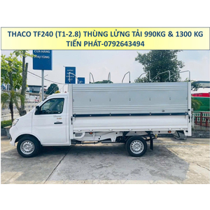 Xe Tải Thaco Thùng Mui Bạt Dài 3m25 TF240 (T1-2.8) Tải Trọng 990Kg và 1,3 Tấn