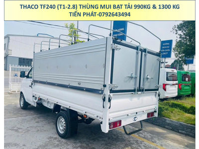 Xe Tải Thaco Thùng Mui Bạt Dài 3m25 TF240 (T1-2.8) Tải Trọng 990Kg và 1,3 Tấn