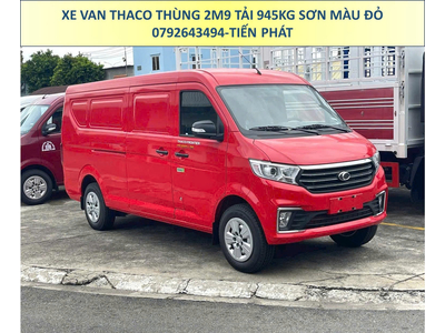 Xe Van Thaco Thùng 2m9 Tải 945Kg Sơn Màu Đỏ Tiêu Chuẩn Chạy 24/24 TP.HCM