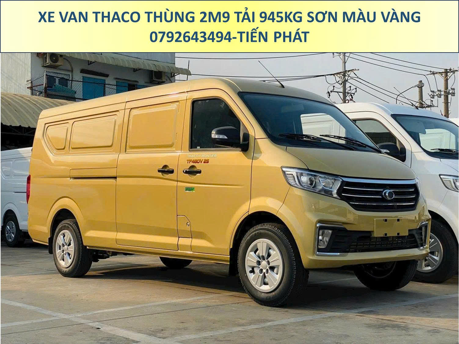 Xe Van Thùng 2m9 Tải 945Kg Sơn Màu Vàng Chạy 24/24 TP.HCM