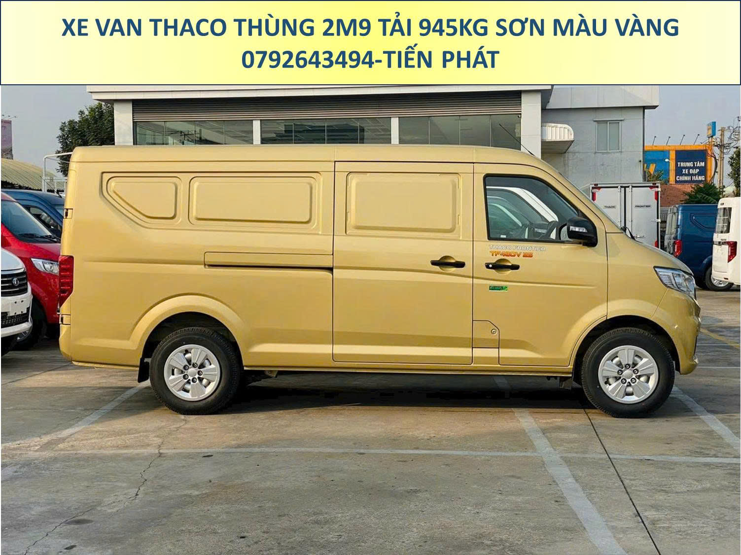 Xe Van Thùng 2m9 Tải 945Kg Sơn Màu Vàng Chạy 24/24 TP.HCM