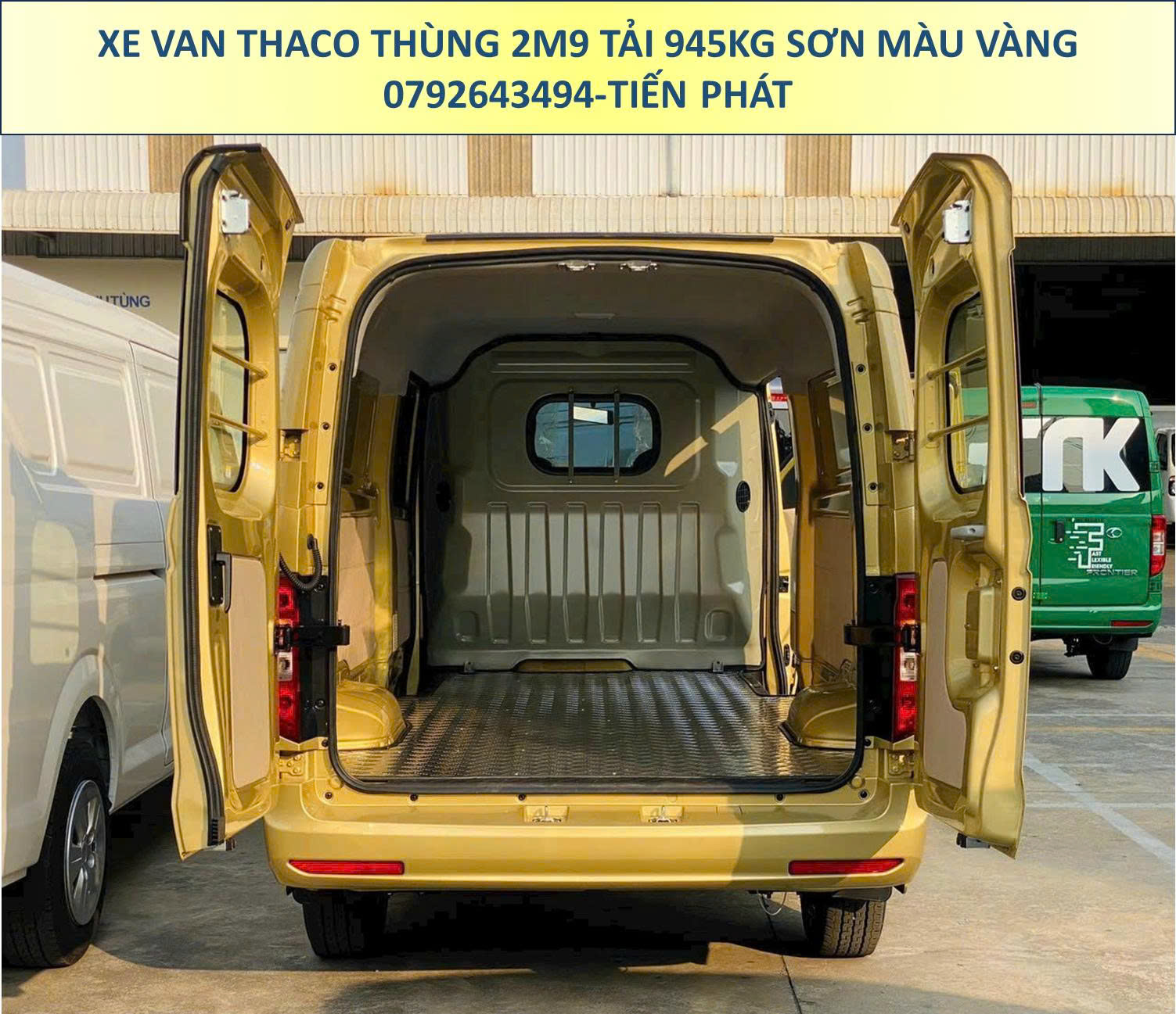 Xe Van Thùng 2m9 Tải 945Kg Sơn Màu Vàng Chạy 24/24 TP.HCM