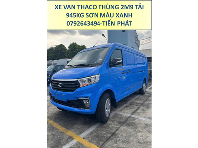 Xe Van Thaco Thùng 2m9 Tải 945Kg Sơn Màu Xanh Chạy 24/24 TP.HCM