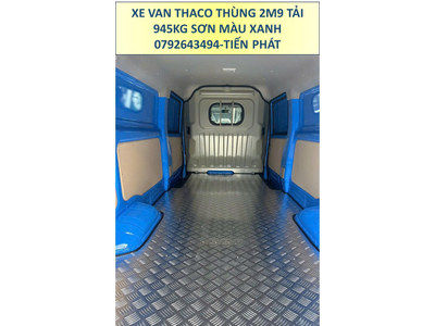 Xe Van Thaco Thùng 2m9 Tải 945Kg Sơn Màu Xanh Chạy 24/24 TP.HCM