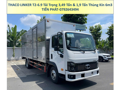 Xe Tải Thaco Linker T2-6.9 Thùng Kín dài 6m3 tải 1,9 Tấn và 3,49 Tấn