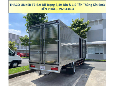 Xe Tải Thaco Linker T2-6.9 Thùng Kín dài 6m3 tải 1,9 Tấn và 3,49 Tấn