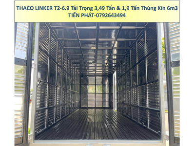 Xe Tải Thaco Linker T2-6.9 Thùng Kín dài 6m3 tải 1,9 Tấn và 3,49 Tấn