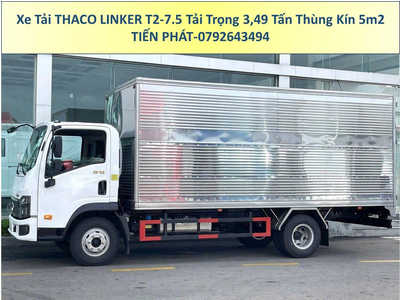 Xe Tải Thaco Linker T2-7.5 Tải Trọng 3,5 Tấn Thùng Kín 5m2