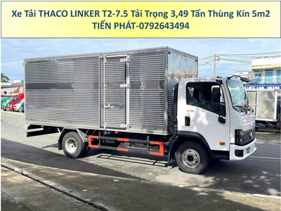 Xe Tải Thaco Linker T2-7.5 Tải Trọng 3,5 Tấn Thùng Kín 5m2