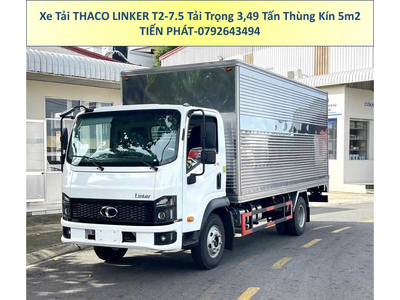 Xe Tải Thaco Linker T2-7.5 Tải Trọng 3,5 Tấn Thùng Kín 5m2