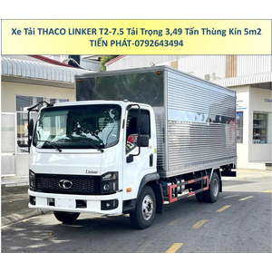Xe Tải Thaco Linker T2-7.5 Tải Trọng 3,49 Tấn Thùng Kín 5m2